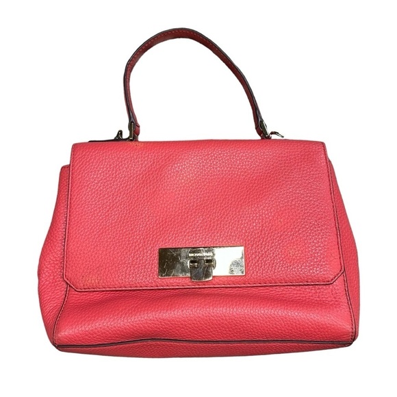 MICHAEL Michael Kors Handbags - Michael Kors Callie Pebbled Pink Leather Top Handle Purse Satchel Bag No Strap